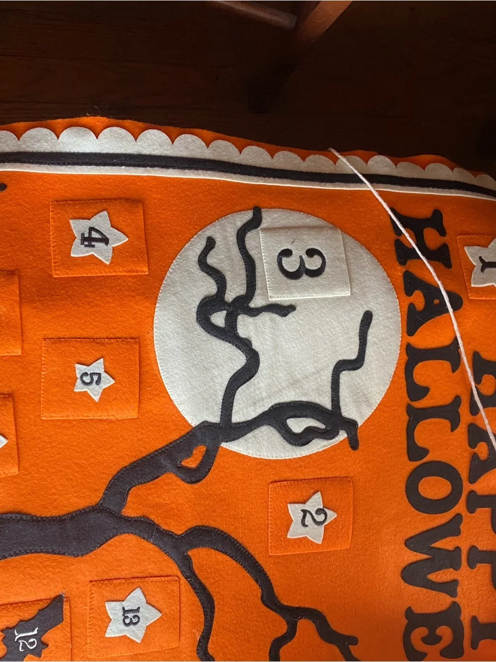 Happy Halloween Orange Wall Hanging Countdown